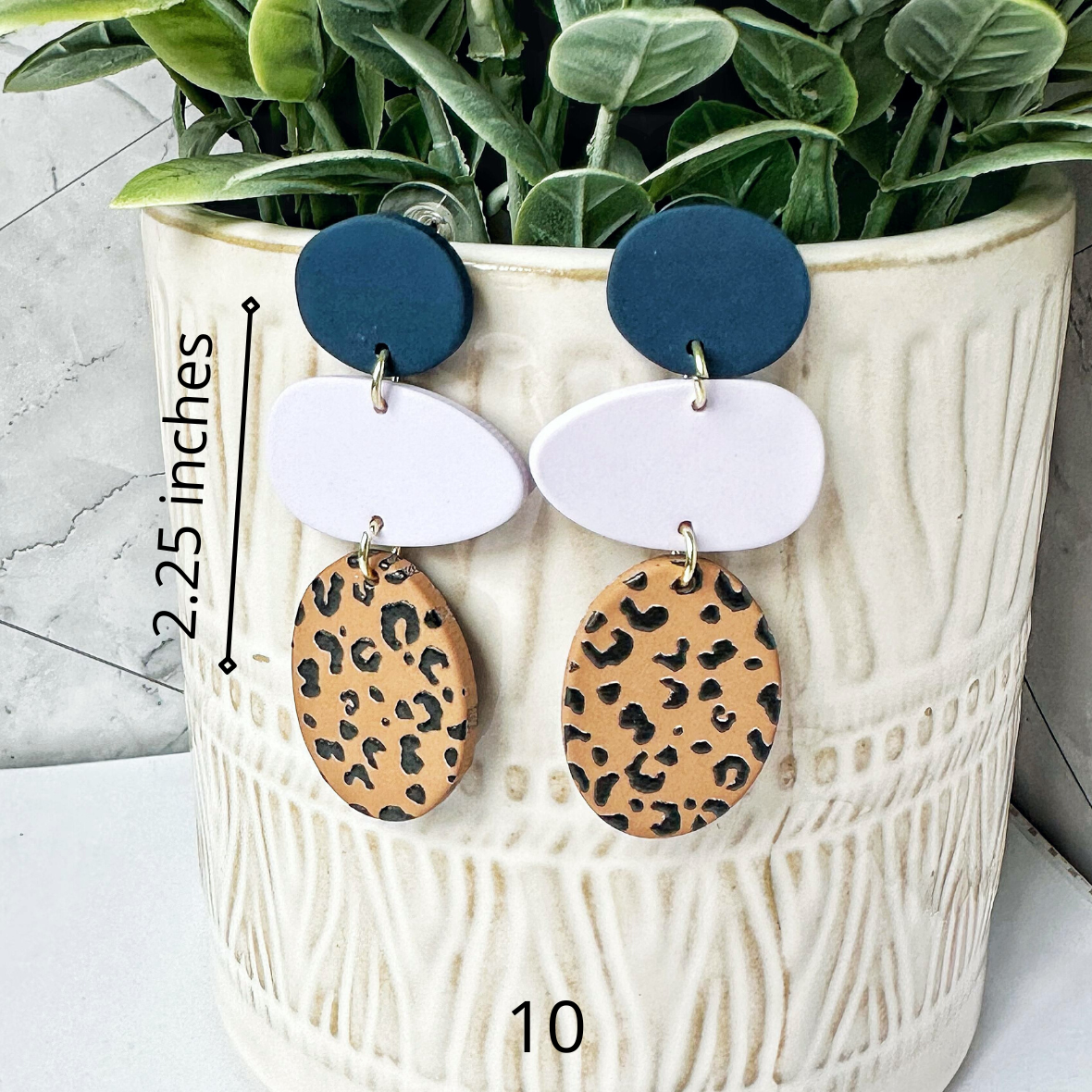 Perfectly Classy Acrylic and Clay Dangle Earrings