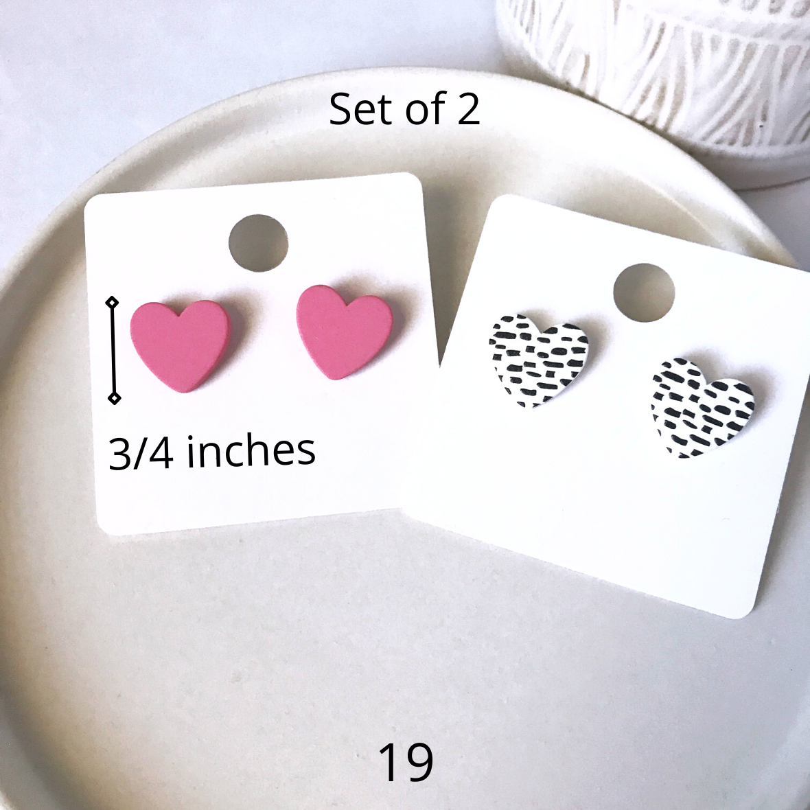 Pinky Promise Hearts :: Acrylic Heart Earrings 2-pack