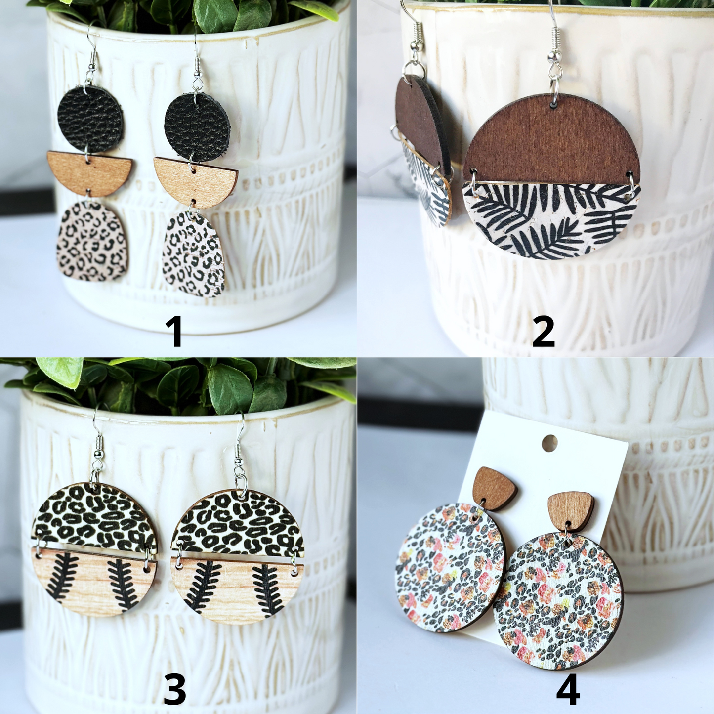 Stylish Lightweight Wood and Cork Earrings – Trendy, Eco-Friendly & Versatile