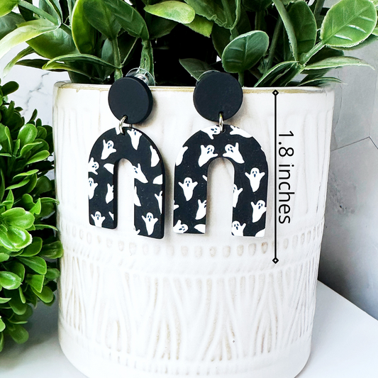 Spooky Ghosts and Witches Halloween Earrings