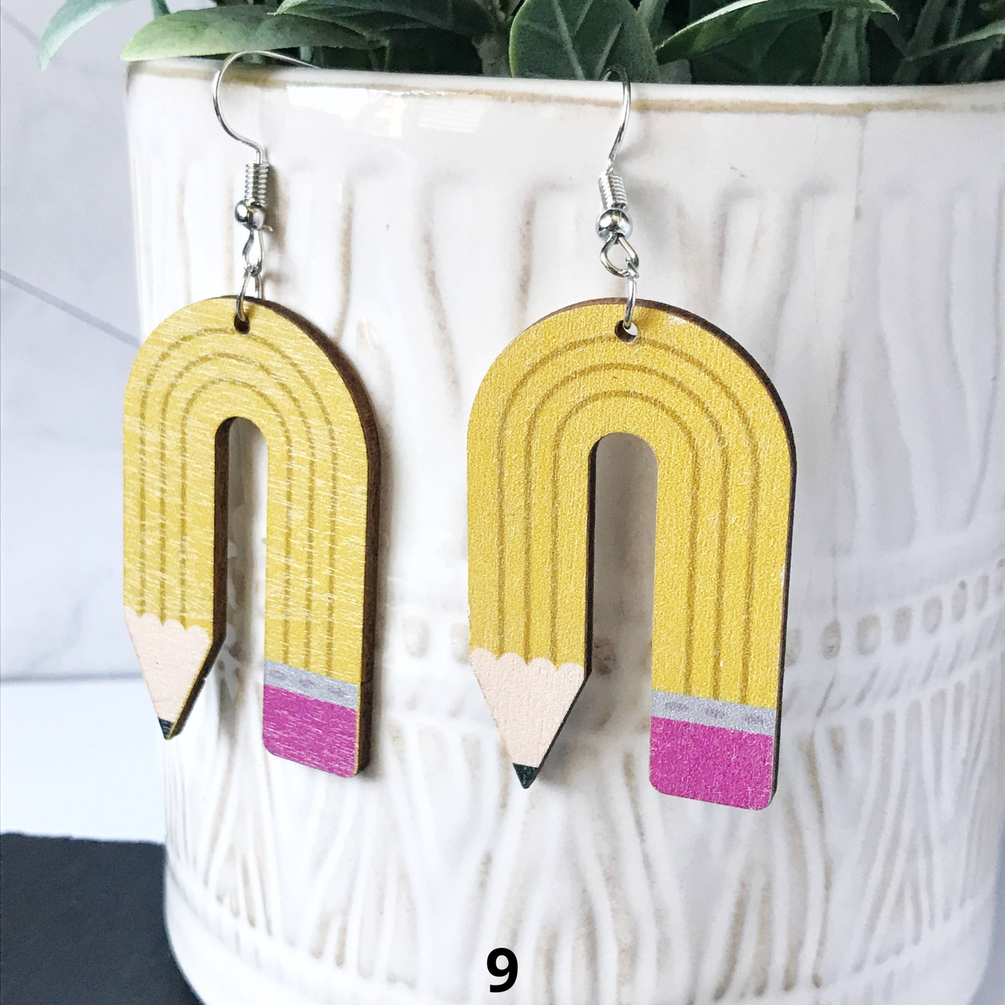 Teacher's Favorite Earrings -- ABC's and School Supplies