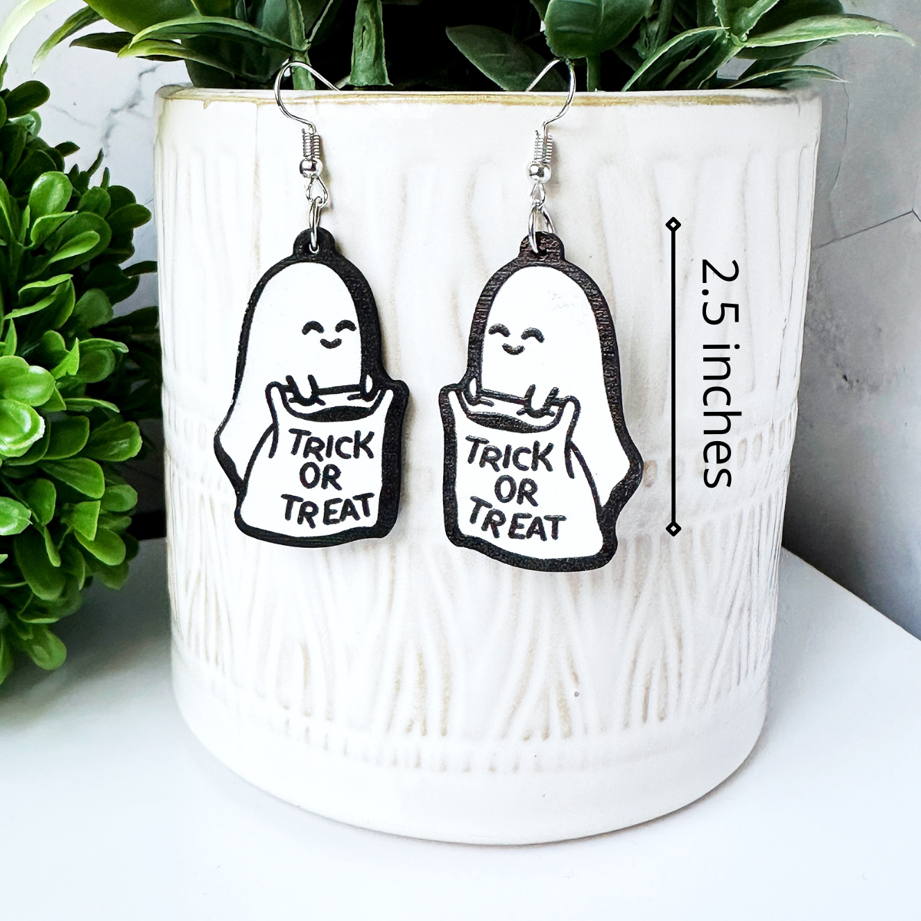 Spooky Ghosts and Witches Halloween Earrings