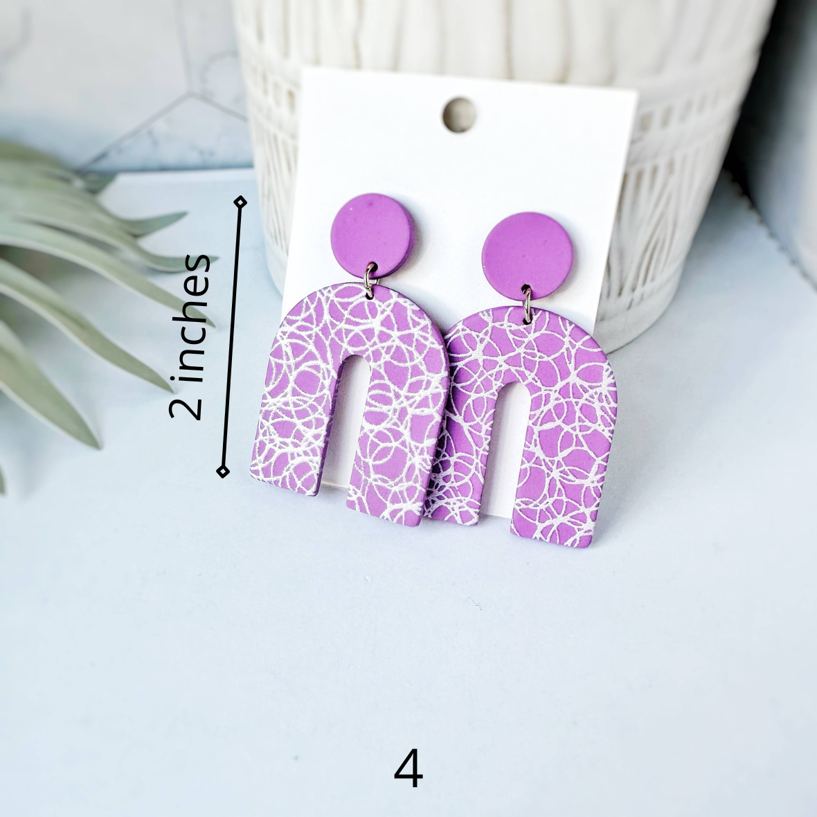 Perfectly Classy Acrylic and Clay Dangle Earrings