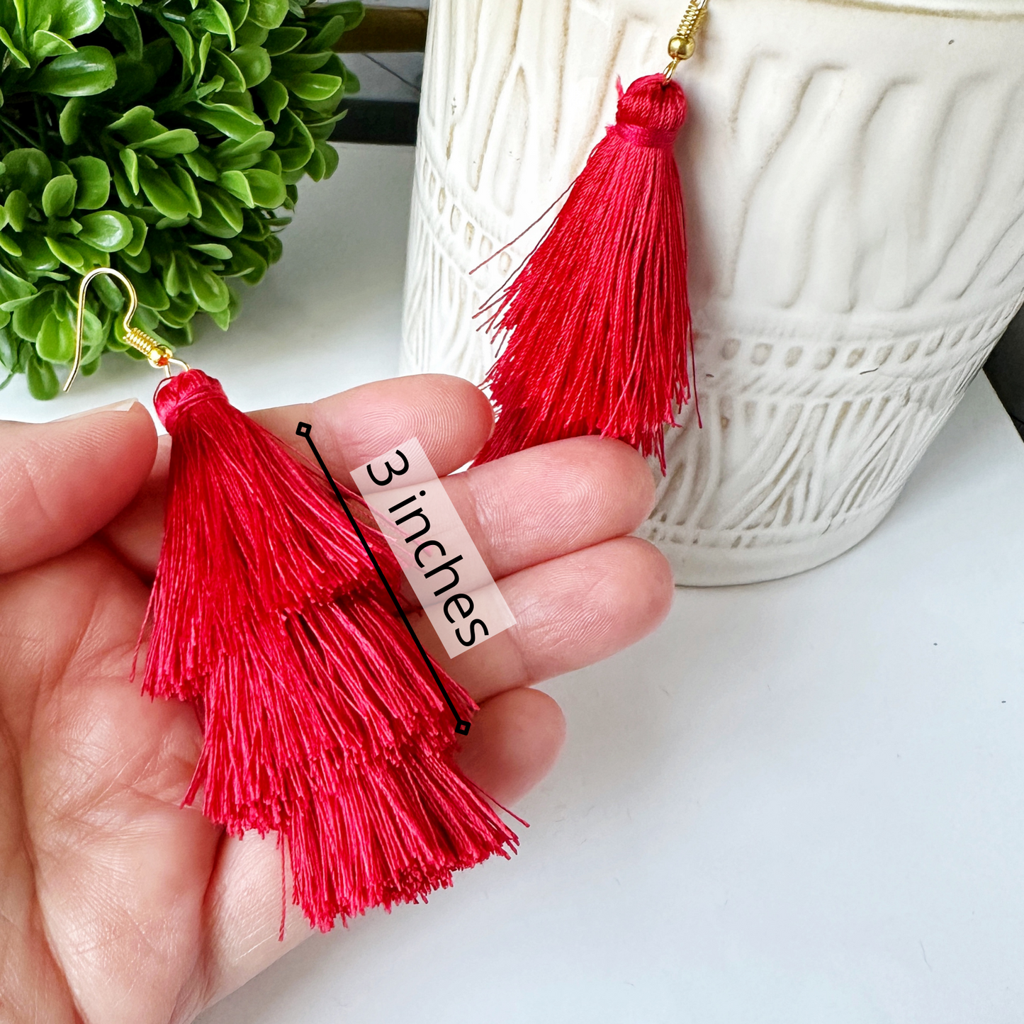 Shauna- Tassel Fringe Macrame Boho Earrings