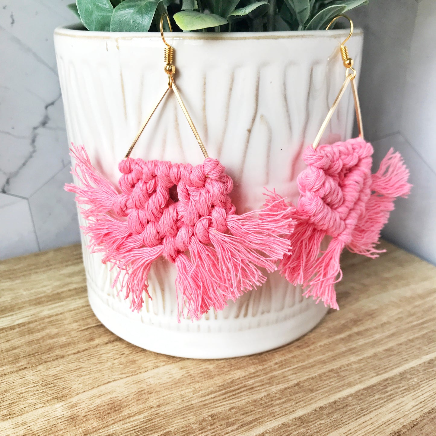 Shauna- Tassel Fringe Macrame Boho Earrings