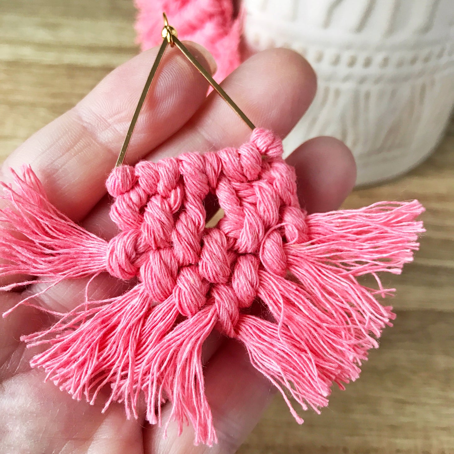 Tassel Fringe Macrame Boho Earrings