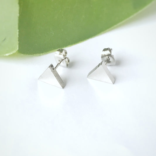 Triangle Stainless Steel Post Earrings