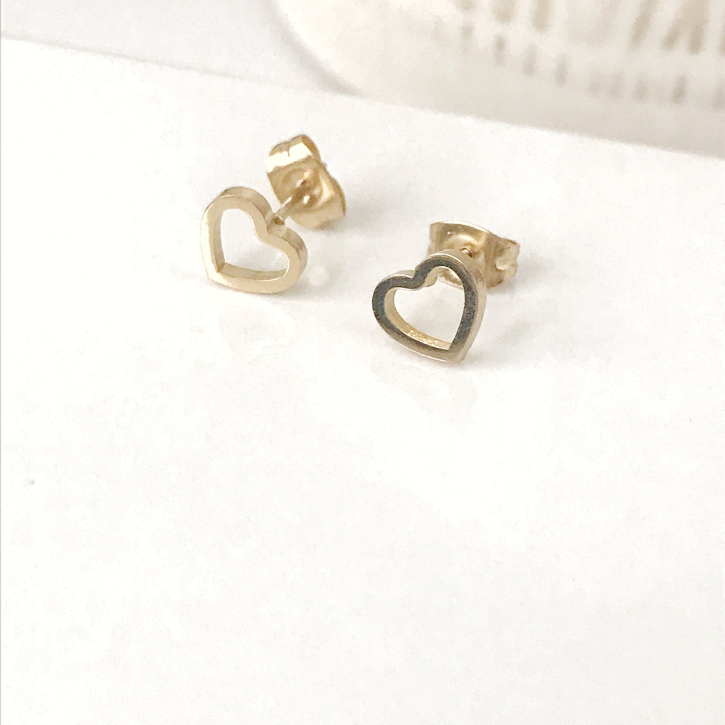 Geometric Shapes Stainless Steel Post Earrings -- Circle, Heart, Star, Cube, Triangle, Rectangle