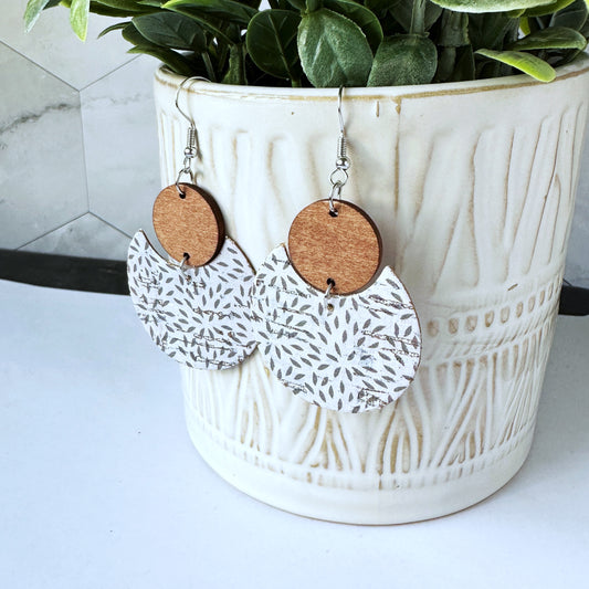 Stylish Lightweight Wood and Cork Earrings – Trendy, Eco-Friendly & Versatile