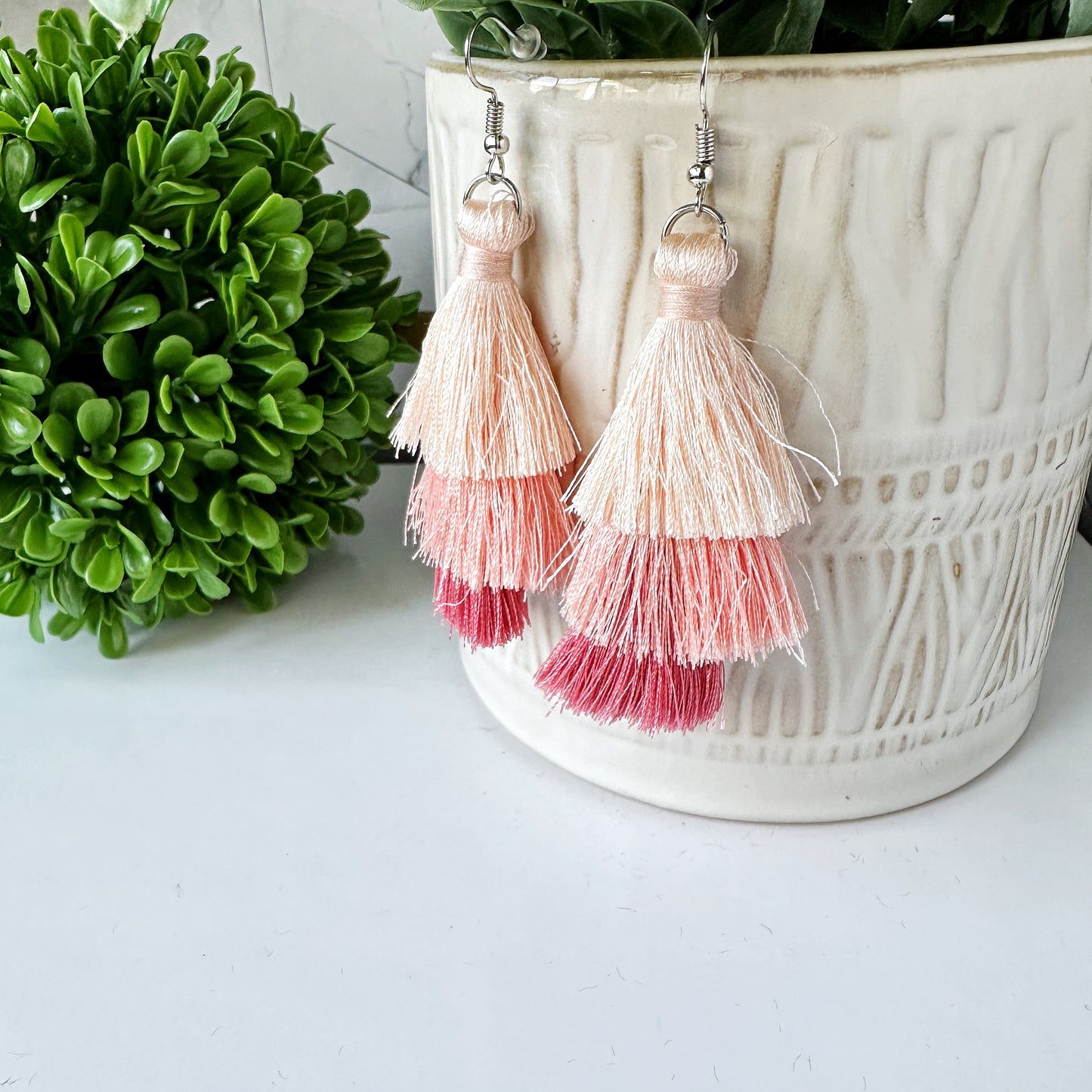 Shauna- Tassel Fringe Macrame Boho Earrings