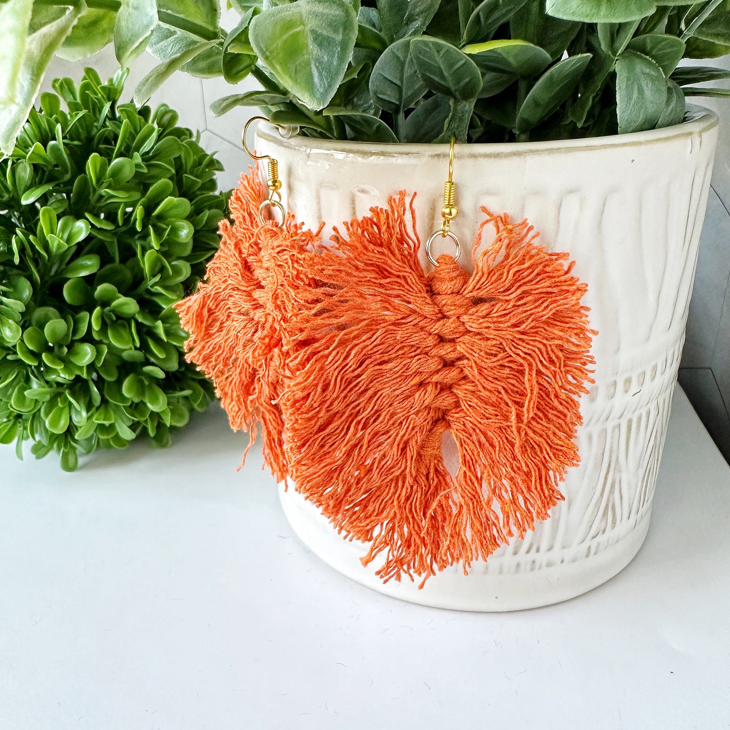 Corrine - Macrame Boho Tassel Earrings