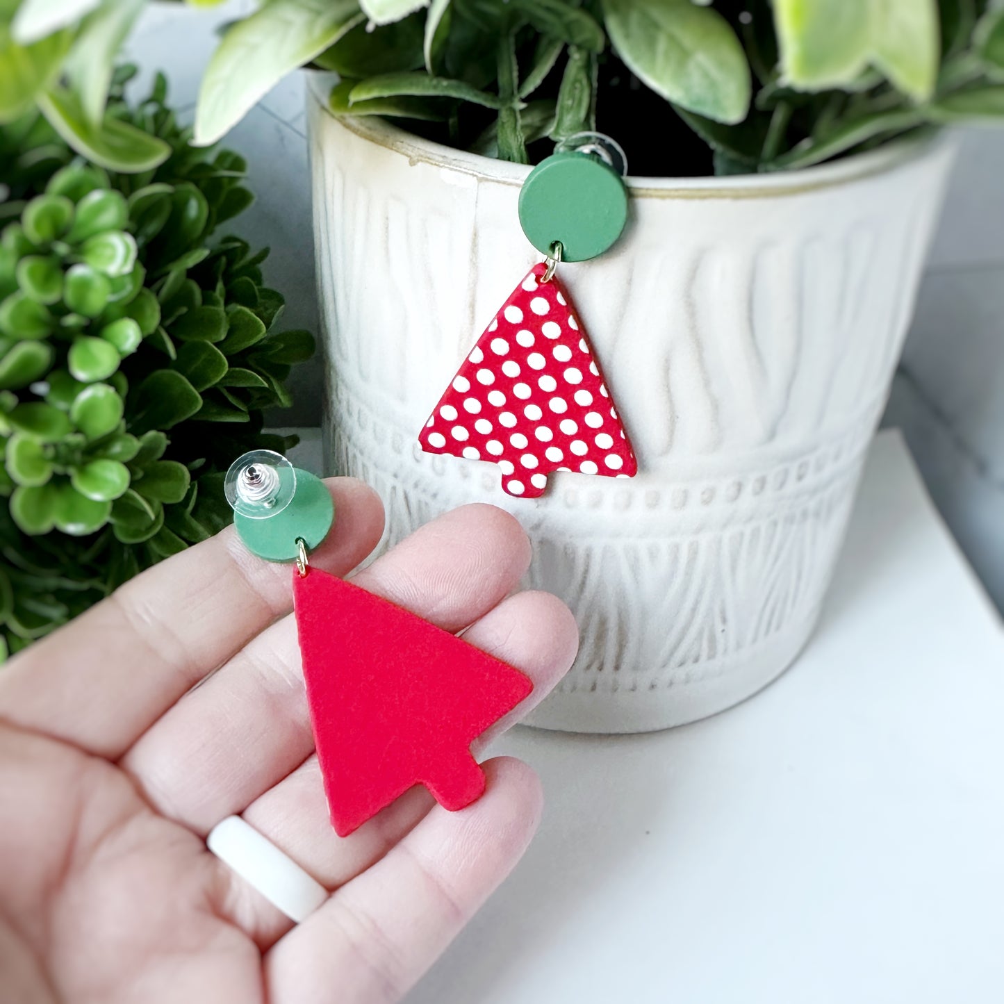 Festive Christmas Earrings --  Christmas Tree, Cats, Dinosaurs, Cactus