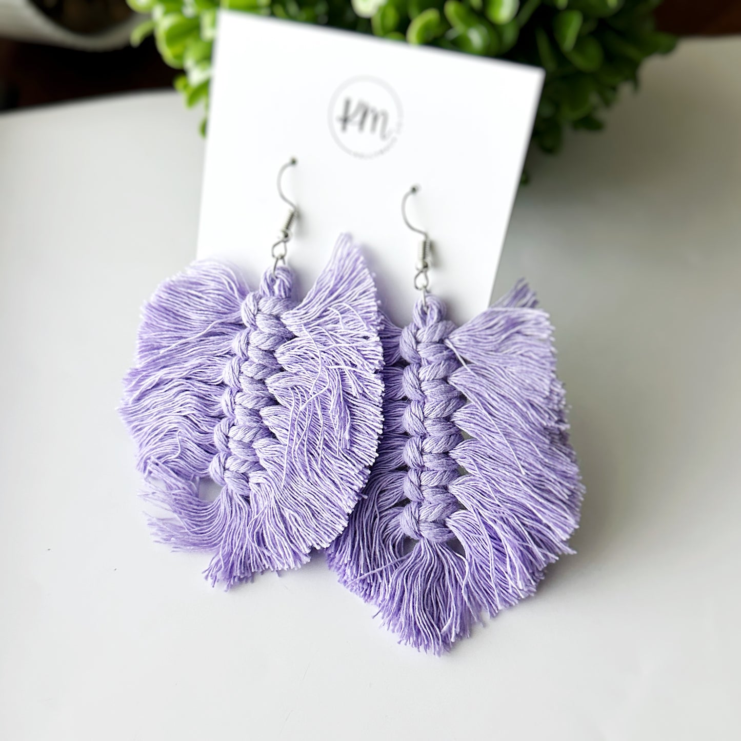 Corrine - Macrame Boho Tassel Earrings