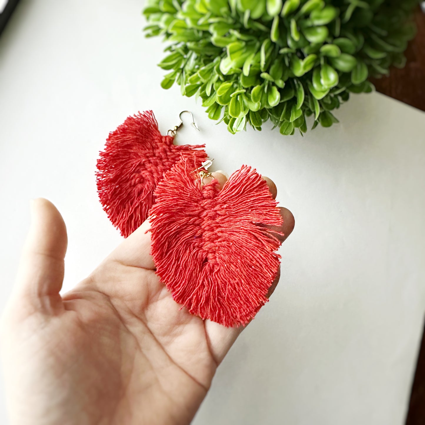 Corrine - Macrame Boho Tassel Earrings