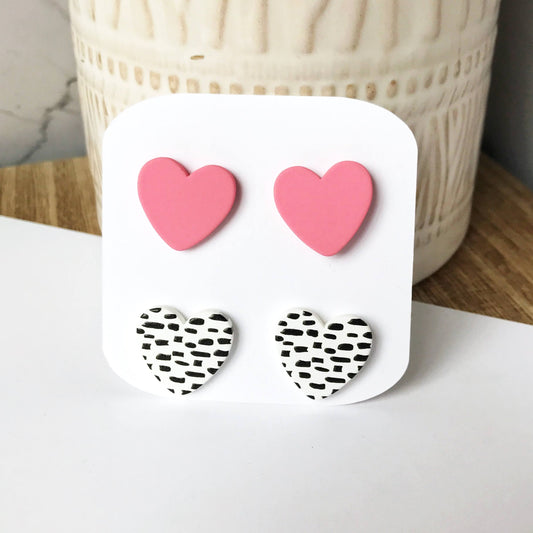 Pinky Promise Hearts :: Acrylic Heart Earrings 2-pack