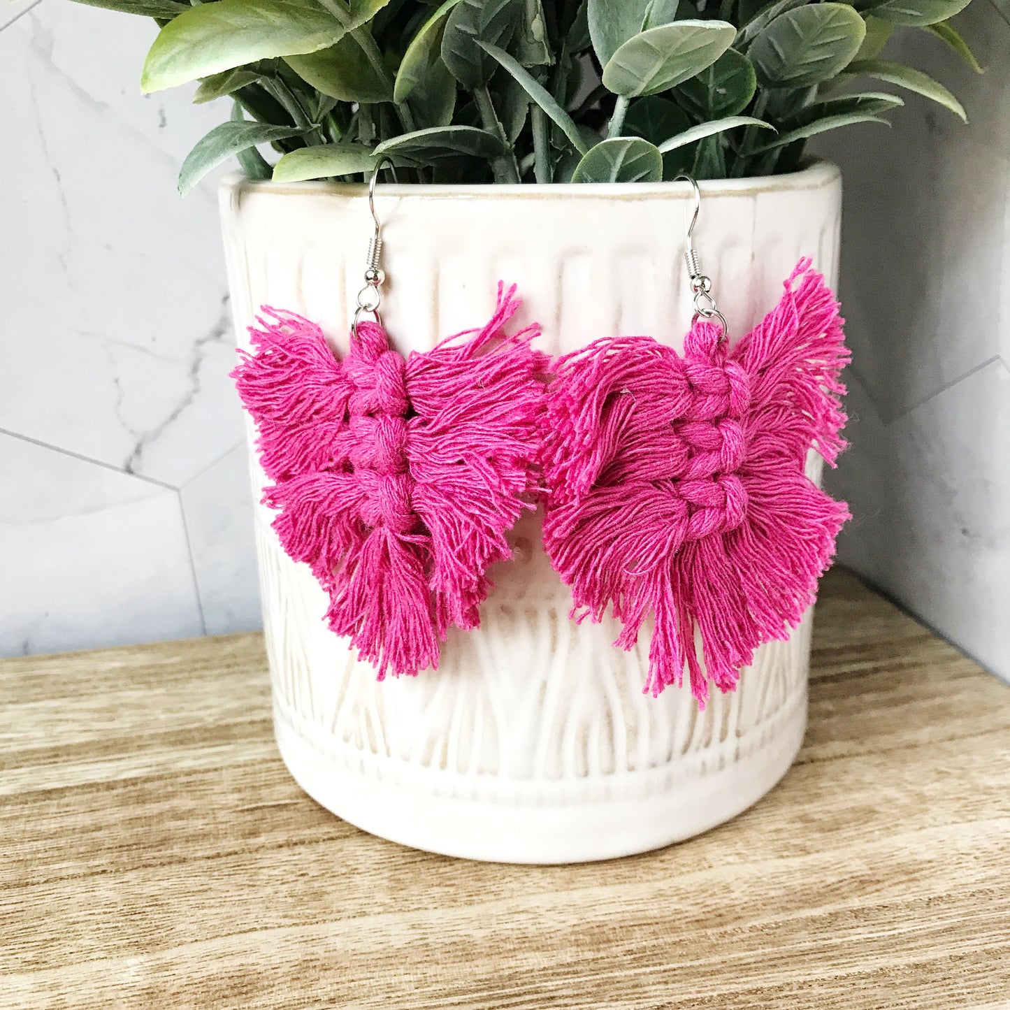 Shauna- Tassel Fringe Macrame Boho Earrings