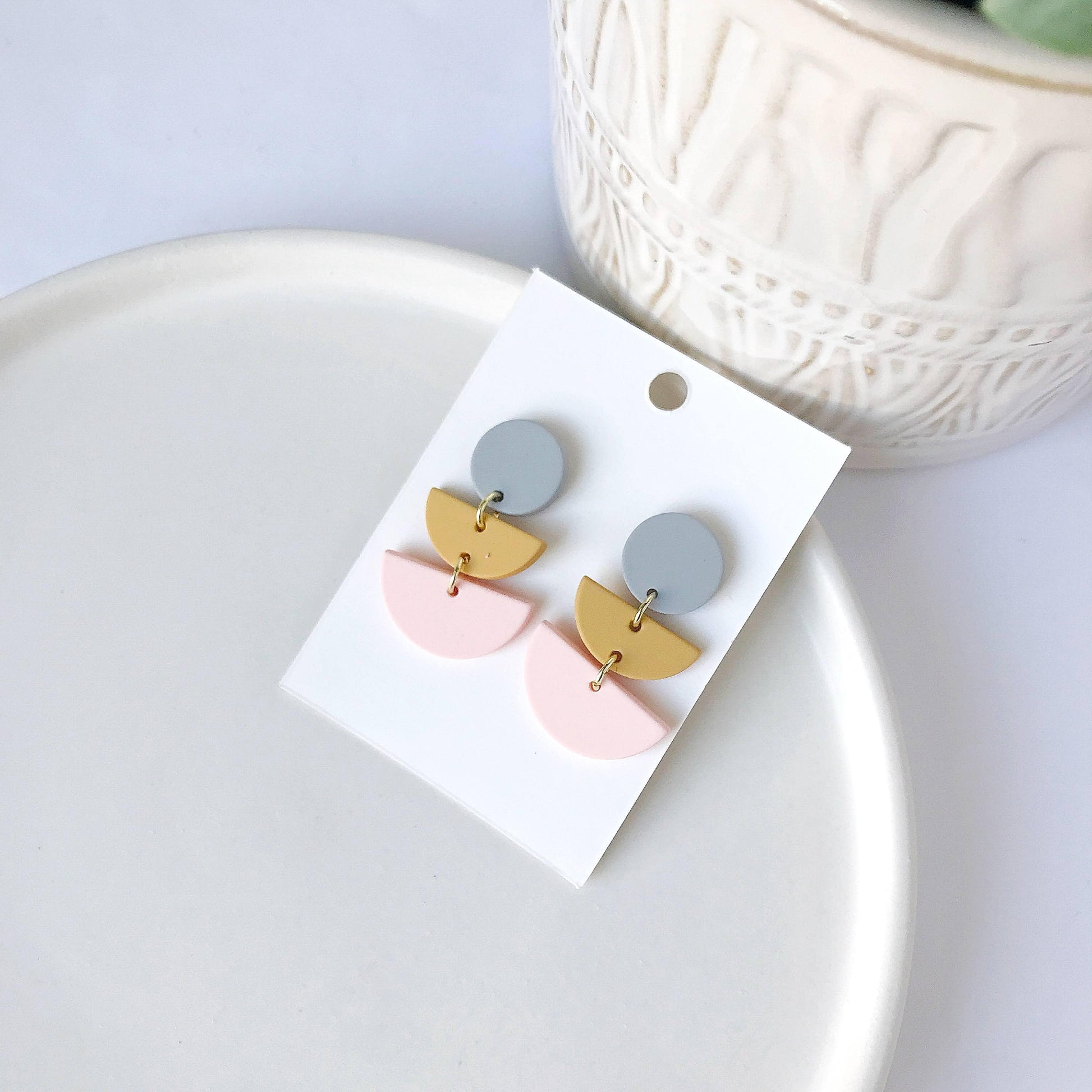 KellyMack.Co Amelia:: Clay Geometric Earrings