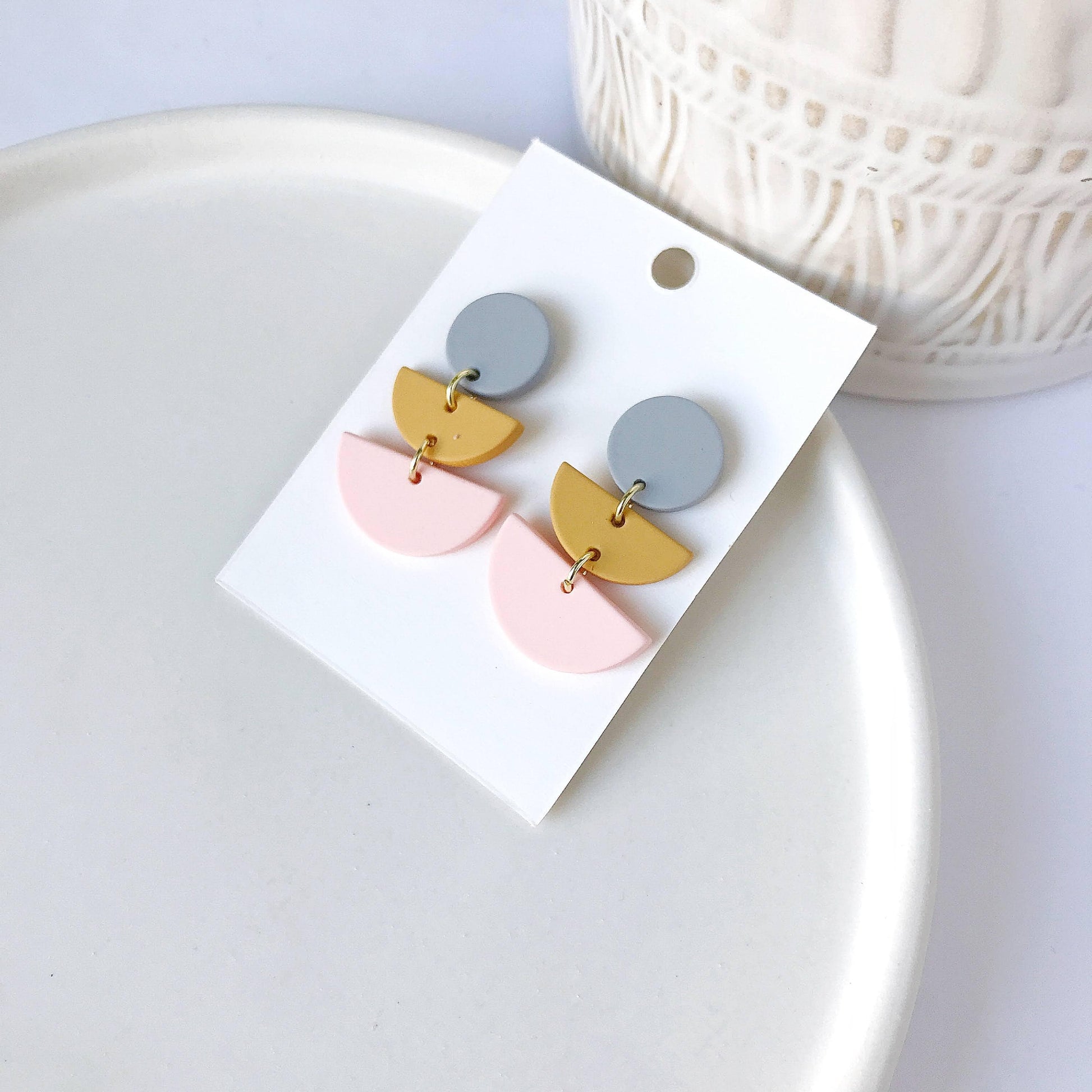 KellyMack.Co Amelia:: Clay Geometric Earrings