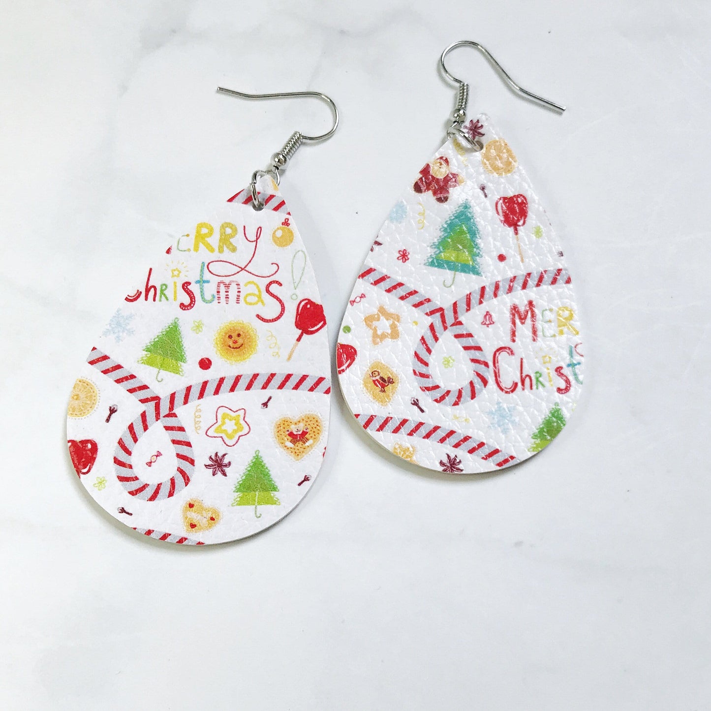 KellyMack.Co Brookie - White Candy Christmas Teardrop