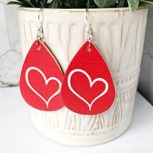 KellyMack.Co Cambria- Doodle Heart Red Teardrop