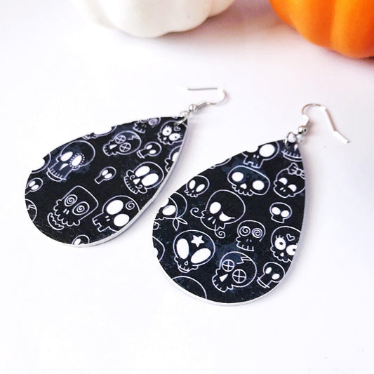 KellyMack.Co Cassandra- Skulls Halloween Earrings