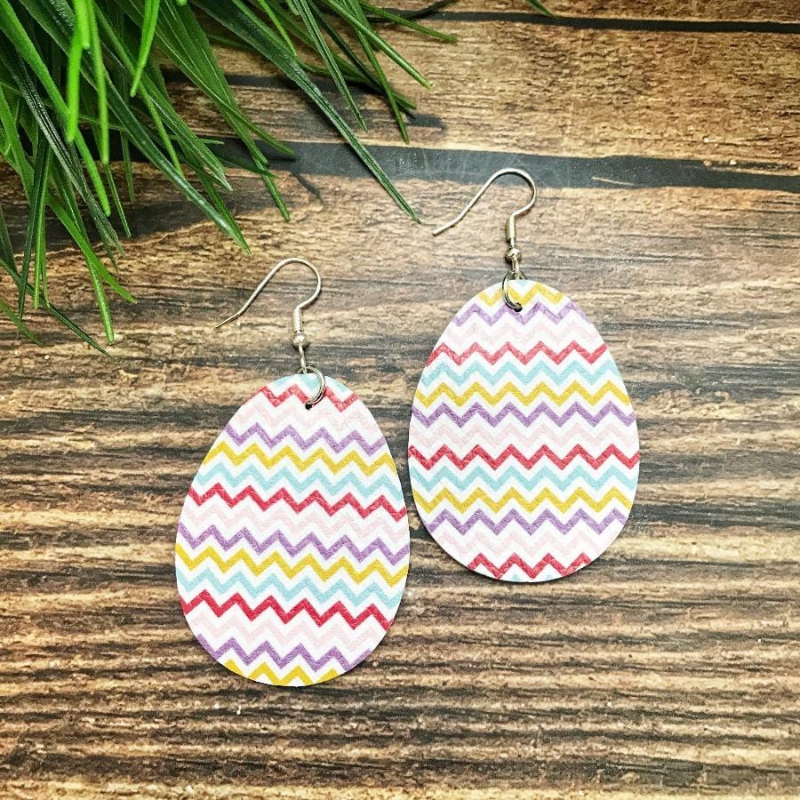KellyMack.Co Clara :: Spring Easter Earrings -- Colorful zigzag 3
