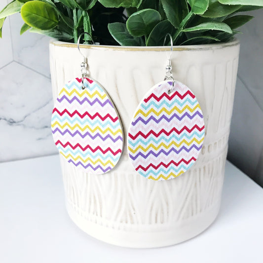 KellyMack.Co Clara - Spring Easter Earrings - Colorful zigzag