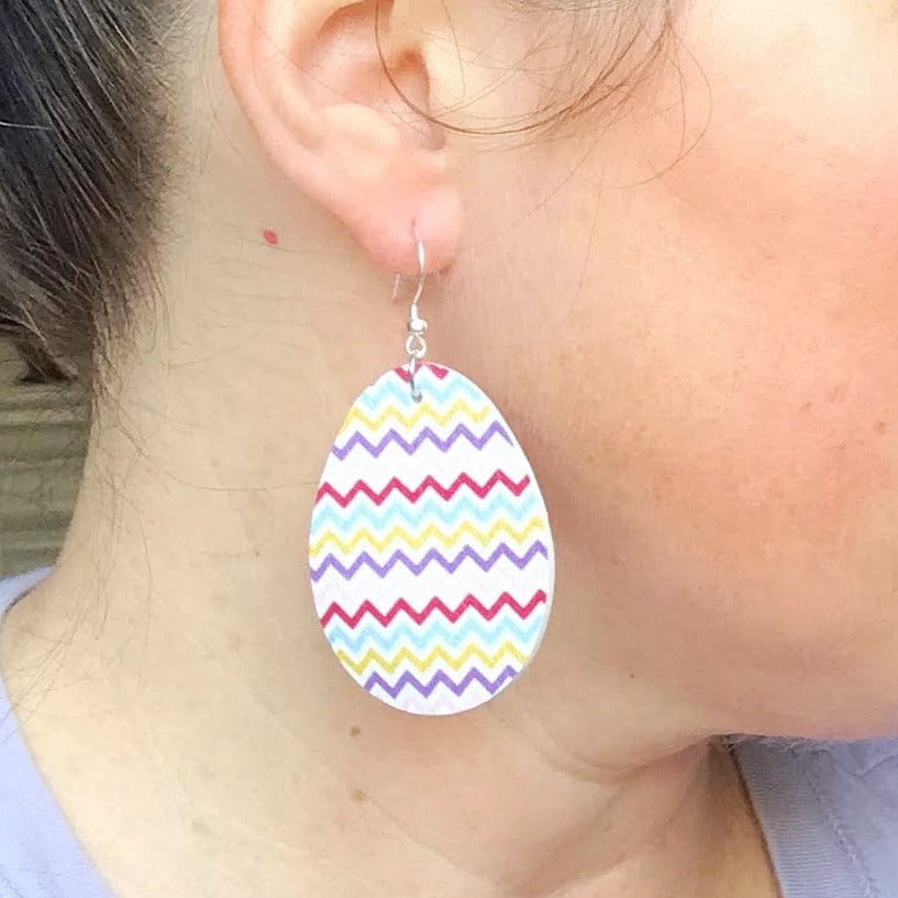 KellyMack.Co Clara - Spring Easter Earrings - Colorful zigzag