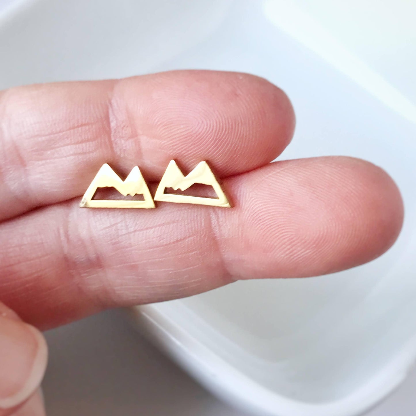 KellyMack.Co Gold Mountain Stainless Steel Post Earrings