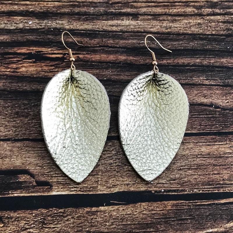 KellyMack.Co Gold Shimmer Brittany Point Drop Earrings