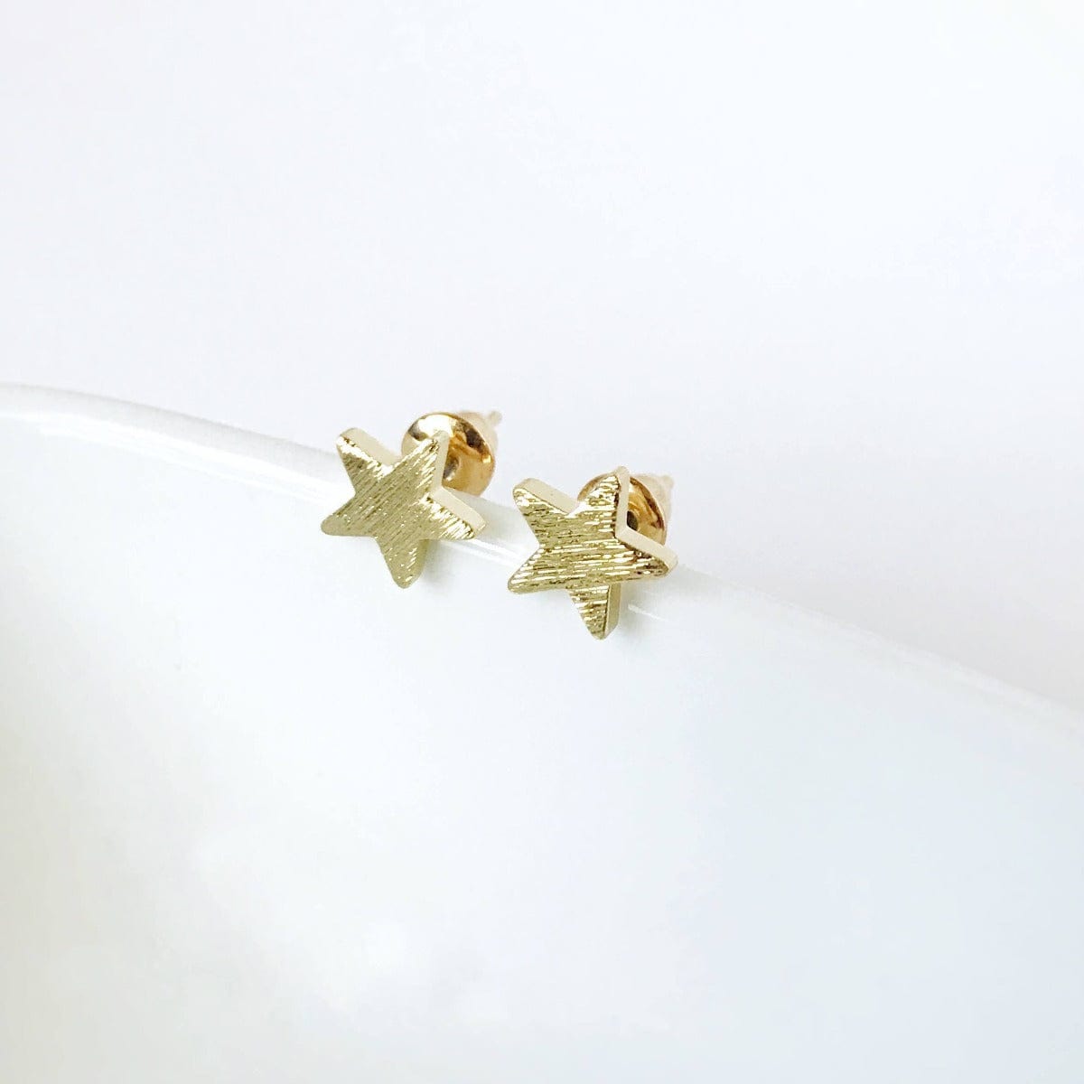 KellyMack.Co Gold Star Stainless Steel Post Earrings