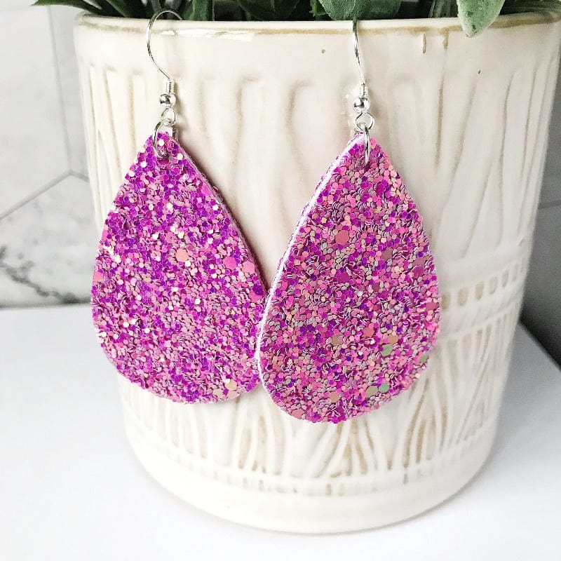 KellyMack.Co Marley- Glitter Pink Teardrop