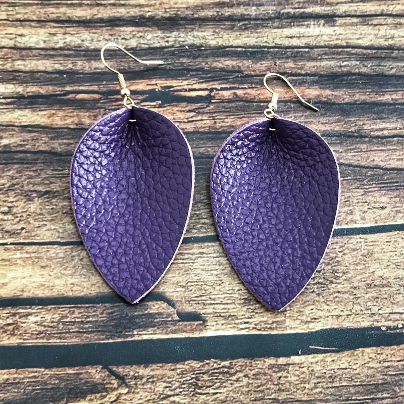 KellyMack.Co Purple Brittany Point Drop Earrings