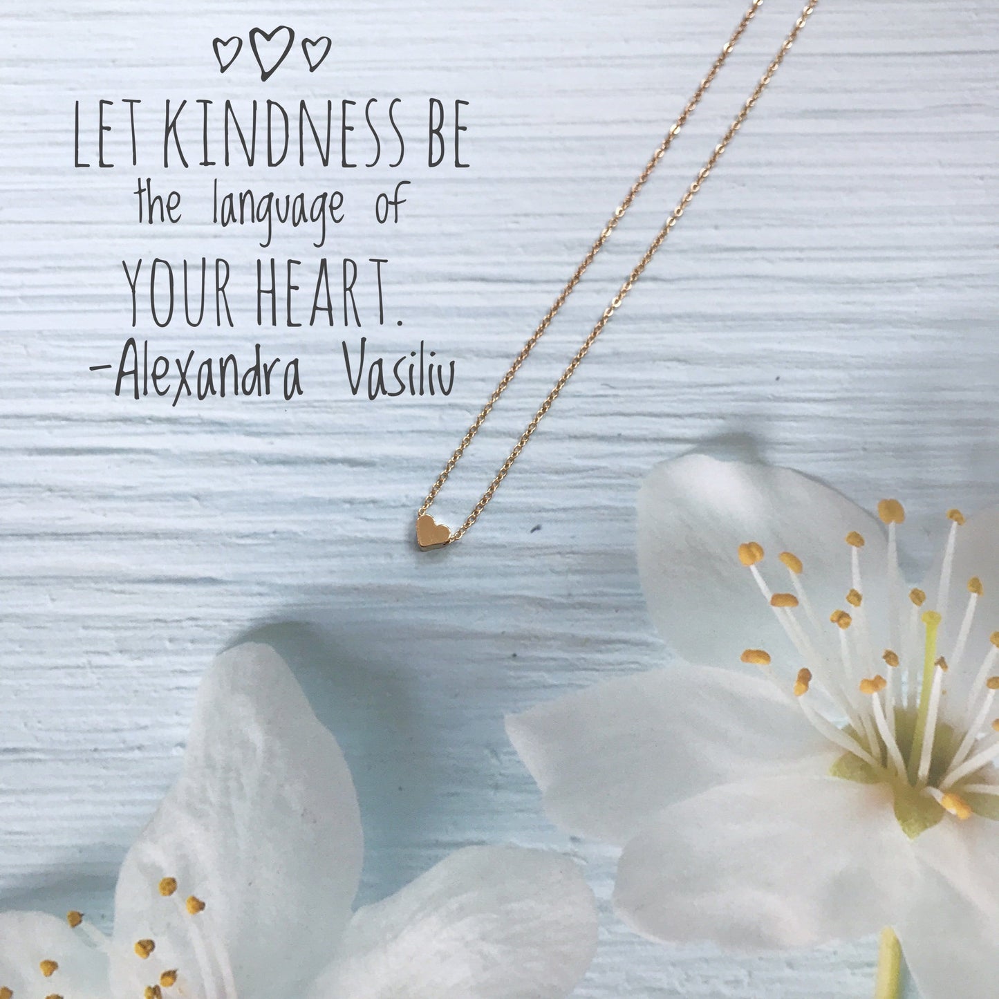 KellyMack.Co Style Accessories Let kindness be the language of your heart - Gold Simple Pendant Necklaces