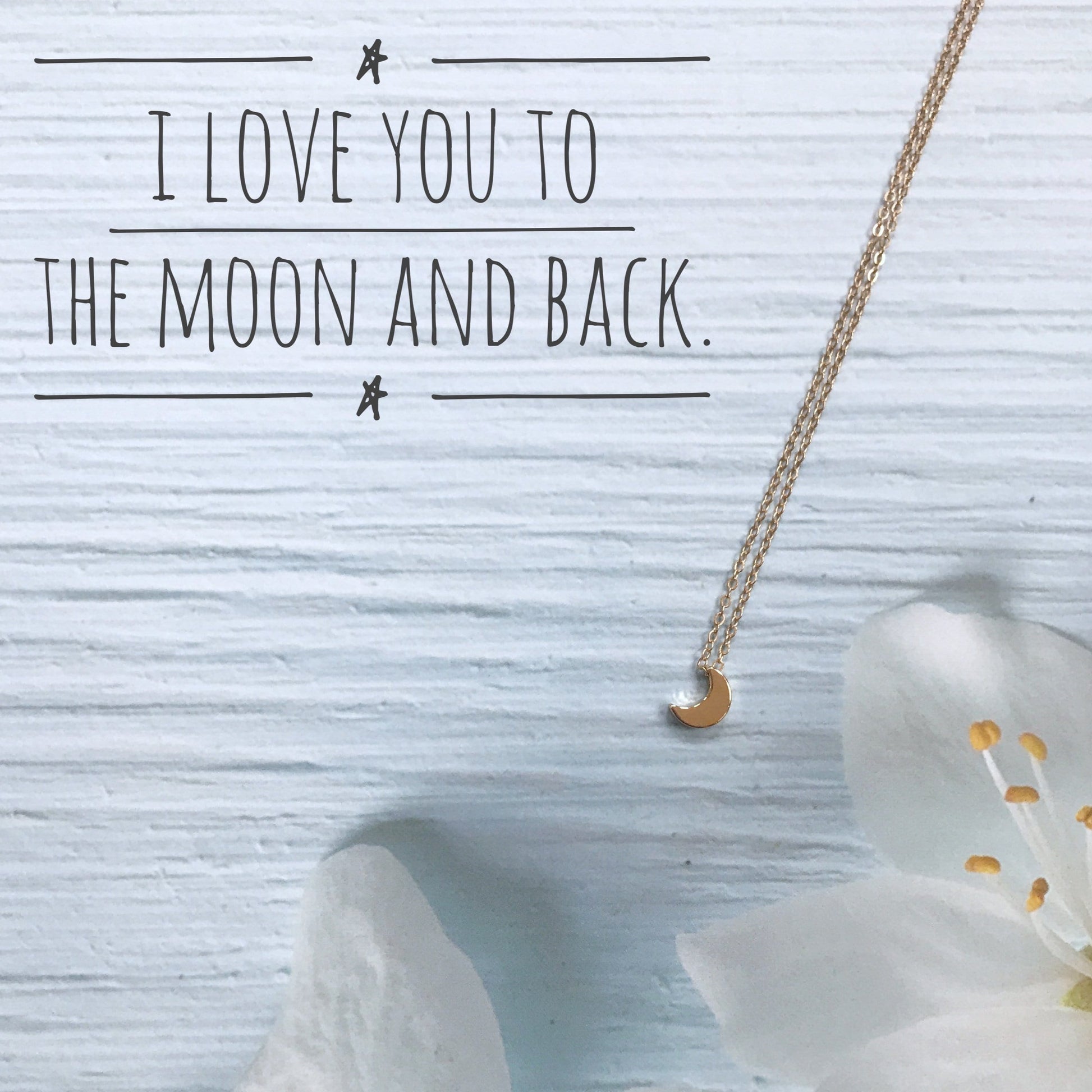 KellyMack.Co Style Accessories Love you to the Moon Simple Pendant Necklaces